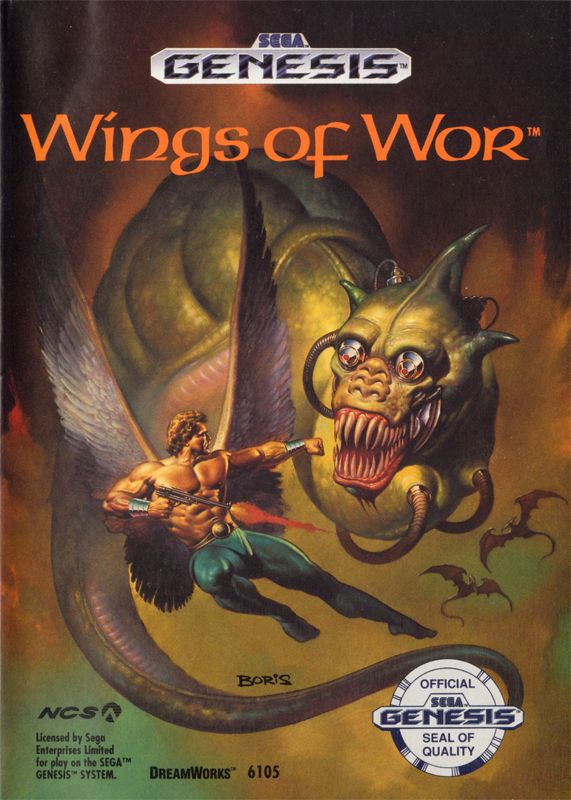 Wings of Wor box art for Sega Genesis